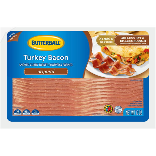 Butterball Ready-to-serve Turkey Bacon, Gluten-free, 12 Oz