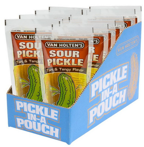 (price/case)van Holten's Large Sour Pickle Individually Packed In A Pouch 1 Per Pouch - 12 Per Case
