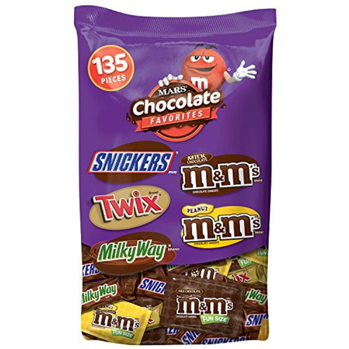 Mars Chocolate Favorites Halloween Candy Bars Variety Mix 69.2-ounce 135-piece Bag