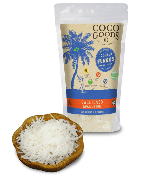 Natural Desiccated Coconut, Sweetened Flakes 16 Oz, 2 Pack