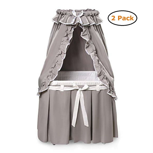 Badger Basket Majesty Bassinet, Gray, Pack Of 2