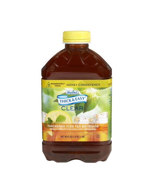 Thick & Easy Thickened Beverage 46 Oz. Bottle Iced Tea Flavor Ready To Use Honey Consistency, 45587 - Case Of 6