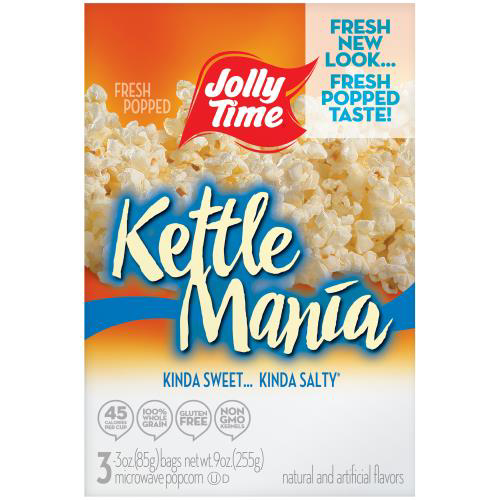 Jolly Time Kettle Mania Kettle Corn Microwave Popcorn