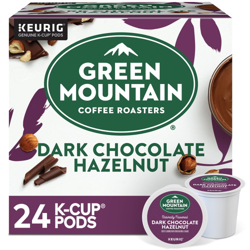 Green Mountain Coffee Roasters Dark Chocolate Hazelnut Coffee, Keurig Single Serve K-cup Pods, 24 Count