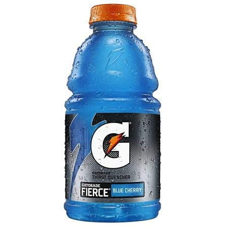 Gatorade Fierce Blue Cherry Sports Drink - 28 Fl Oz Bottle, Quantity Of 6