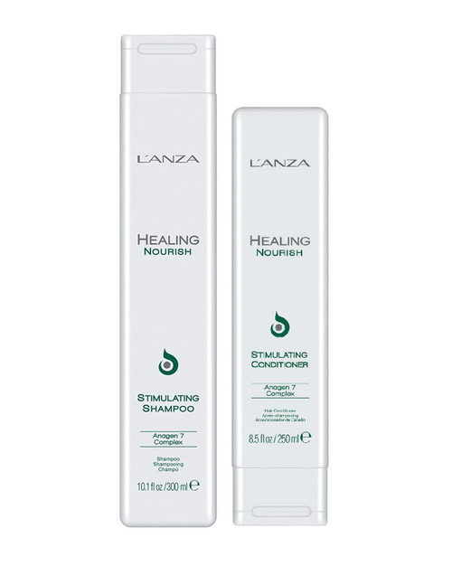 L’anza Healing Nourish Stimulating Shampoo 10.1 Fl Oz And Conditioner 8.5 Fl Oz  Duo Set