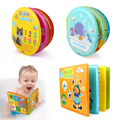 Growsly Baby Bath Book Toys 3 Pack Bath Books For Toddler Books 1-3 Years Old Boy&girl