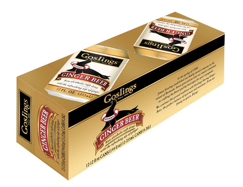 (12 Cans) Goslings Ginger Beer, 12 Fl Oz