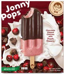 Jonnypops Cherry Chocolate And Cream Smoothie Pops, 2.06 Fluid Ounce - 4 Count Per Pack -- 6 Packs Per Case