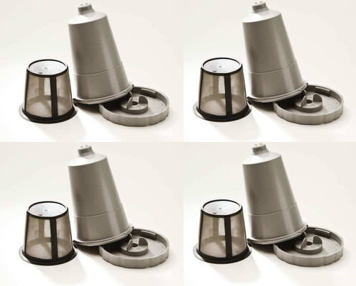 New Keurig Coffee Filter Reusable My K-cup Permanent Refillable Grey Qty 4 Pack