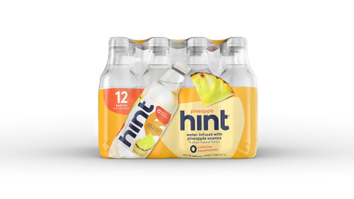 Hint&nbsp; Water Pineapple (pack Of 12) 16 Ounce Bottles, Pure Water Infused With Pineapple, Zero Sugar, Zero Calories, Zero Sweeteners, Zero Preservatives, Zero Artificial Flavors