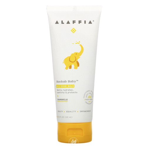 Alaffia, Baobab Baby, All-over Balm, Chamomile, 3.4 Fl Oz (100 Ml), Pack Of 2