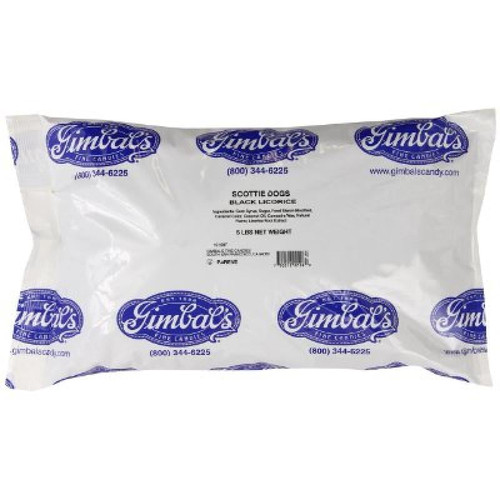Licorice Scottie Dogs, Black, 5-pound Bag