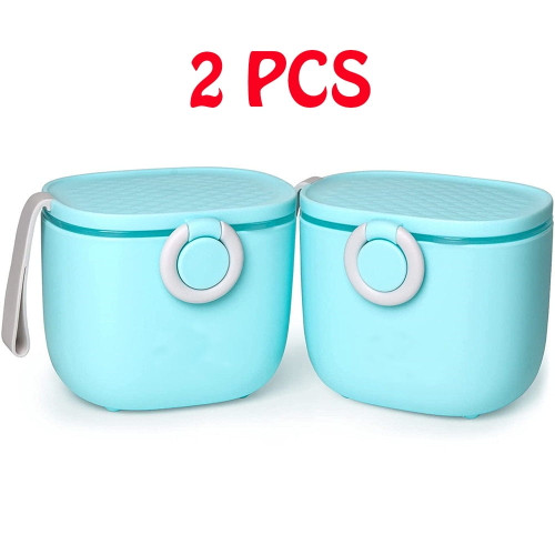 Lollanda Baby Formula Dispenser With Scoop 500ml Blue Snack Containers With Carry Handle And Scoop Travel Outdoor Activities For Infant Toddler Children Travel