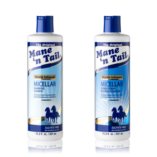 Mane 'n Tail Micellar Sulfate Free Shampoo And Conditioner Biotin Infused 11.2 Ounce Each Vegan Formula Detox+nourish