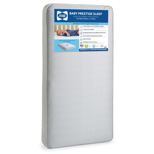 Sealy Baby Prestige Sleep 2-stage Antibacterial 204 Coil Crib And Toddler Mattress