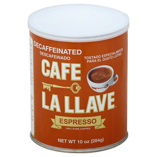 Cafe La Llave Decaffeinated Espresso Coffee, 10 Oz