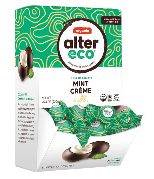 Alter Eco - Mint Creme Organic Chocolate Truffles, 60 Ct.