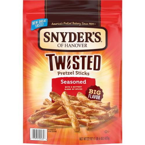 Snyder's Of Hanover Pretzels, Seasoned Twisted Pretzel Sticks, 22 Oz