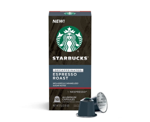 Starbucks Nespresso Decaf Espresso Roast Capsules -- 10 Capsules