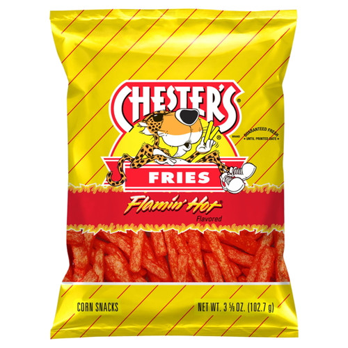 Chester's Fries Corn Snacks Flamin' Hot Flavored, 3 5/8 Oz