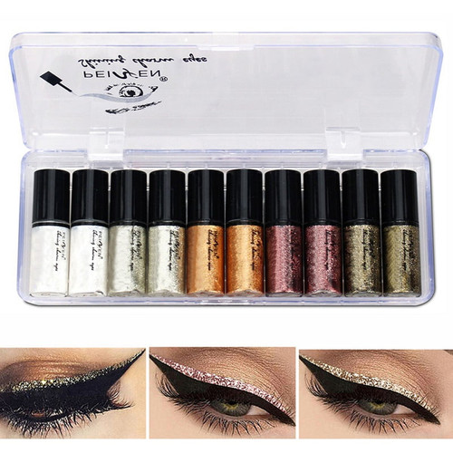 Liquid Eyeshadow, Glitter Shimmer Eyeliners Long Lasting Waterproof Sparkling Eye Shadow Set