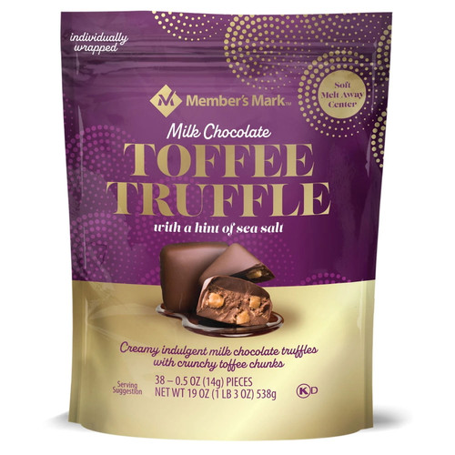 Member S Mark Milk Chocolate Toffee Truffle With Sea Salt (19 Oz.)