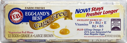 Eggland's Best Farm Fresh Cage Free Large, Brown, Grade A Eggs, 12ct.