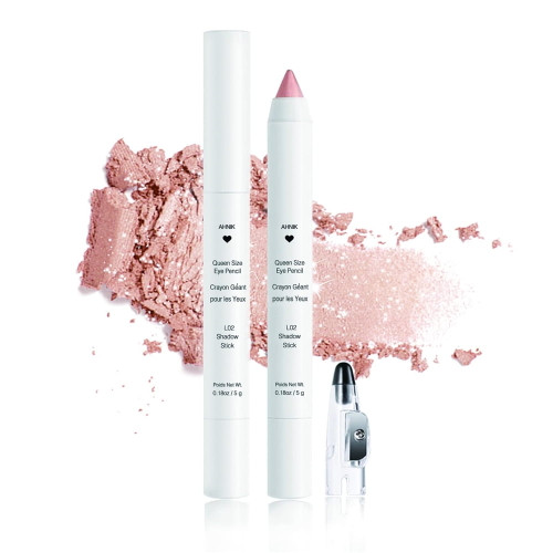 Cream Eyeshadow Stick, Shimmer Eyeshadow Pencil Crayon Long Lasting &waterproof Eyeshadow Highlighter Stick, 02#