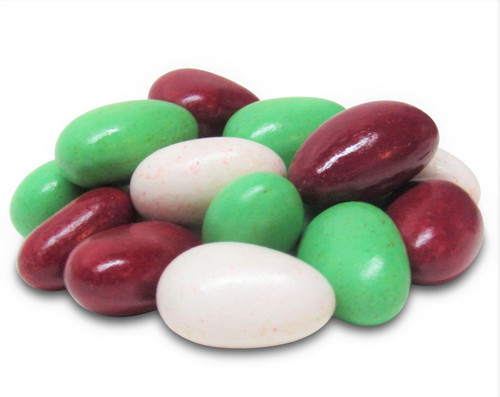 Holiday White, Red & Green Jordan Almonds By Its Delish, 1 Lb Bulk  With Sweet Hard Candy Coating - Prefect For Wedding , Bridal And Baby Showers, Party Buffets - Usa Made, Vegan & Kosher