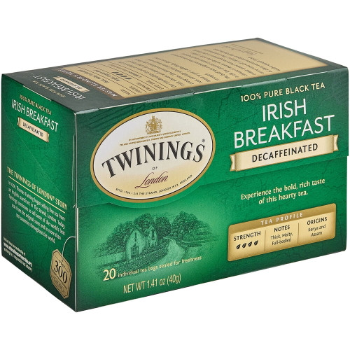 Twinings Irish Breakfast Decaffeinated Tea Bags - 20/box