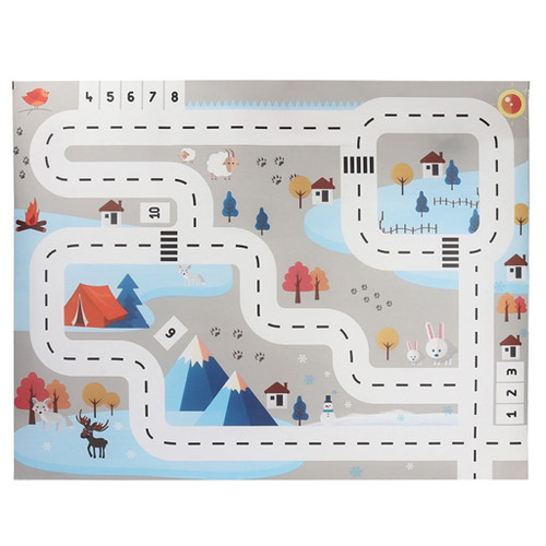 Nomeni Kids Play Mat City Road Buildings Parking Map Game Scene Map Educational Toys