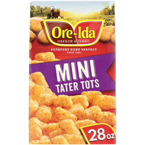 Ore-ida Mini Tater Tots Seasoned Shredded Frozen Potatoes, 28 Oz Bag