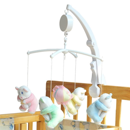 Crib Music Box Baby Crib Bed Hanging Bell Wind-up Rotating Music Box Kids Develop Toy Gift