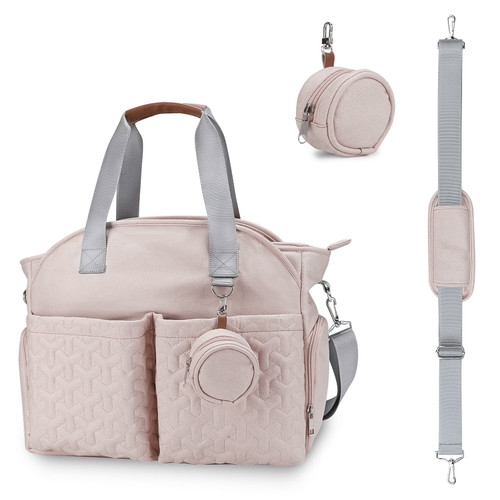 Diaper Tote Bag-breast Pump Bag Diaper Organizer Bag With Shoulder Strap&pacifier Case Mommy Baby Bag For Work,weekender