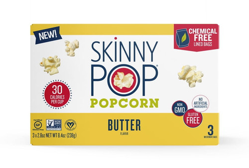(price/case)skinnypop Popcorn 6002490-sp Micro Butter 2.8 Ounce 3 Pack 12-3-2.8 Ounce