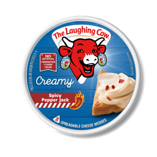 Laughing Cow Creamy Spicy Pepper Jack Wedges 8 Pieces, 6 Oz