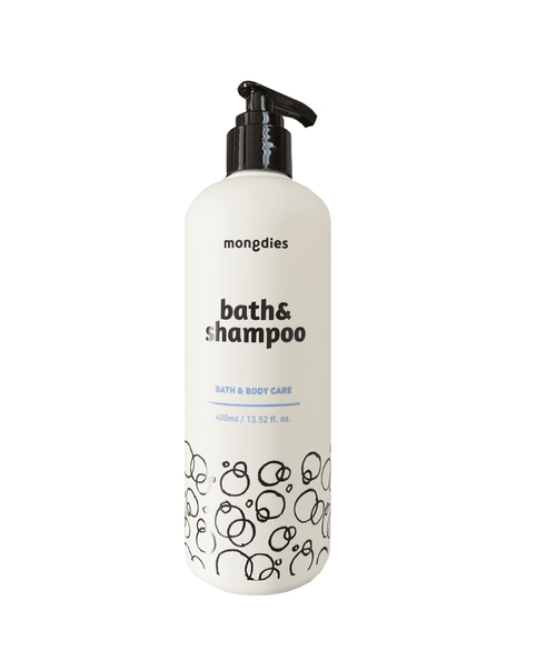 Mongdies Baby Bath&shampoo-moisturizing & Hydrating Solutions For Sensitive And Delicate Skin, Excellent Grade In German Derma Test, All Ingredients Of Ewg Green Level, Natural Fragrance -400ml