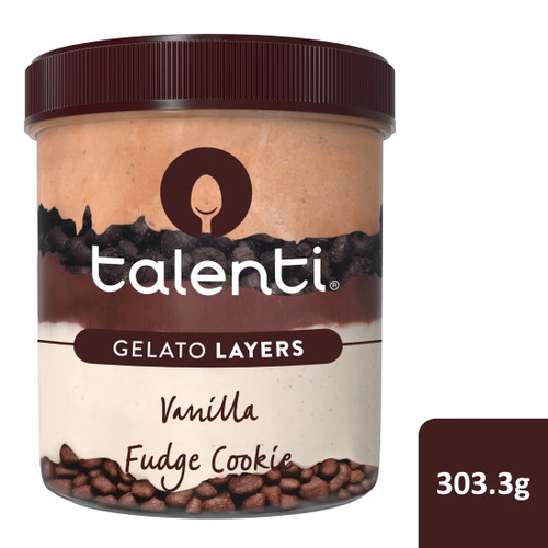Talenti Vanilla Fudge Cookie Gelato Layers Made With Non-gmo Ingredients 303.3g