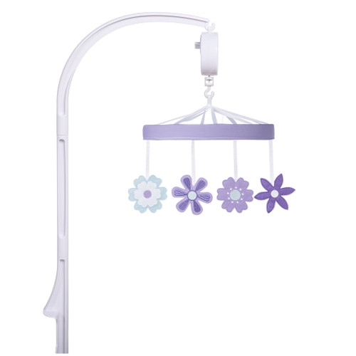 Sammy & Lou Lilac Flowers Musical Crib Mobile
