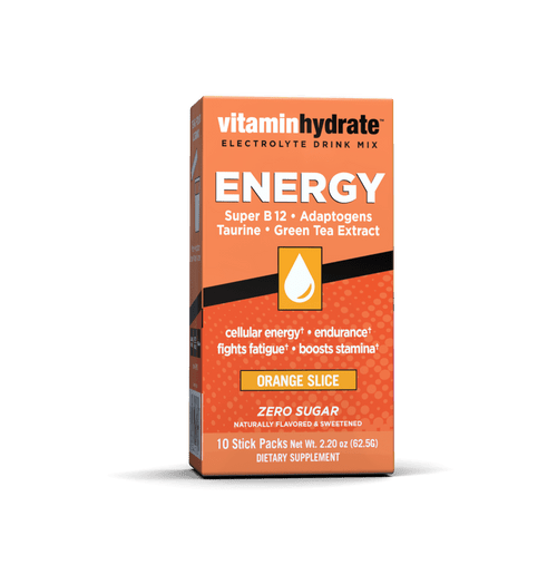 Vitamin Hydrate Electrolyte Drink Mix, Energy, Orange Slice, 10 Ct