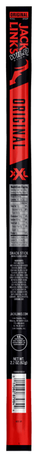 Jack Link's Wild Snack Stick, Protein Snack, Original, 2.2oz (1 Stick)