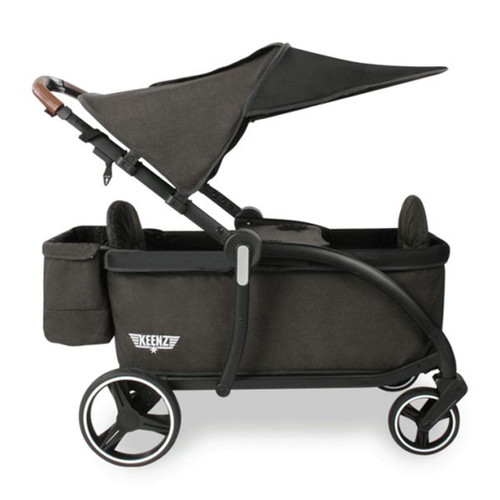 Keenz Class Foldable Baby Toddler Stroller Wagon With 1 Touch Brake & Canopy, Black