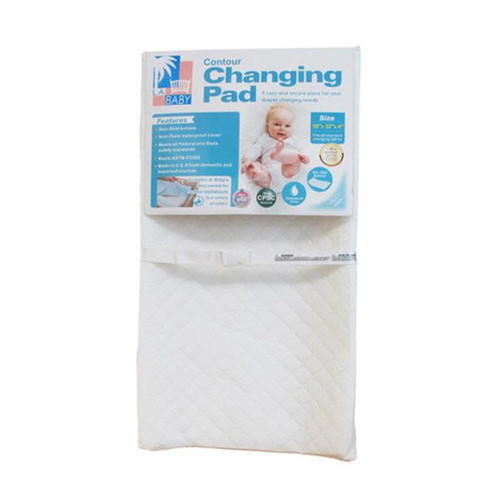 L A Baby  32 In. Contour Changing Pad-white