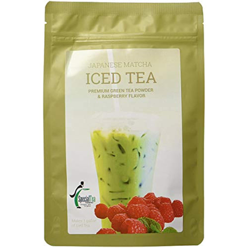 Special Tea Matcha Organic Japanese Iced Green Tea, Raspberry, 1 Oz