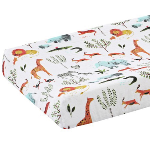 Jetcloud Diaper Changing Pad Cover Soft Breathable Cotton Nappy Changing Table Sheet Detachable Washable Reusable Baby Changing Mattress Cover For 0-3 Years Old Toddler