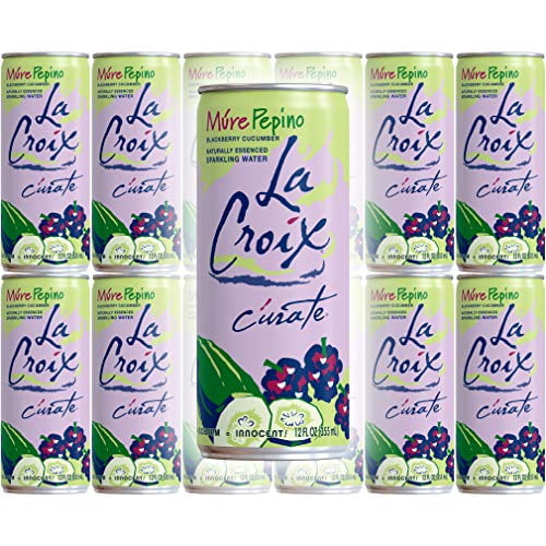 La Croix Mure Pepino, Blackberry Cucumber Flavored Naturally Essenced Sparkling Water, 12 Oz Tall Can (pack Of 12, Total Of 144 Oz)