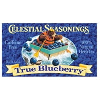 Celestial Seasoning Caffeine Free Natural Herbal Tea, True Blueberry - 20 Tea Bags, 3 Pack