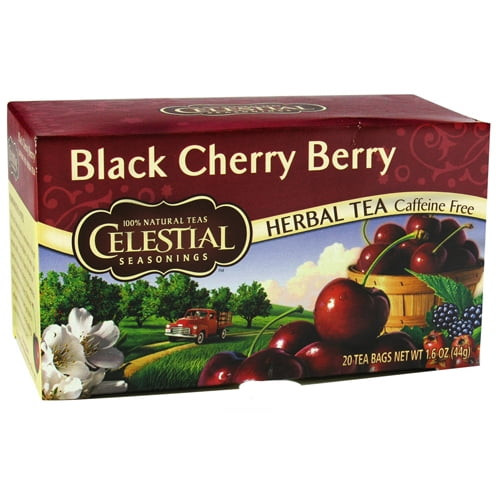 Celestial Seasonings Herb Tea, Black Cherry Berry - 20 Tea Bags, 3 Pack