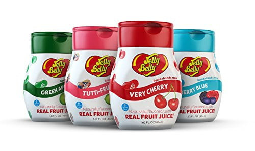 Jelly Belly Drink Mix - Variety Pack, Naturally Flavored Water Enhancer, Sugar Free, Zero Calorie, Makes 96 Drinks (pack Of 4 Bottles)